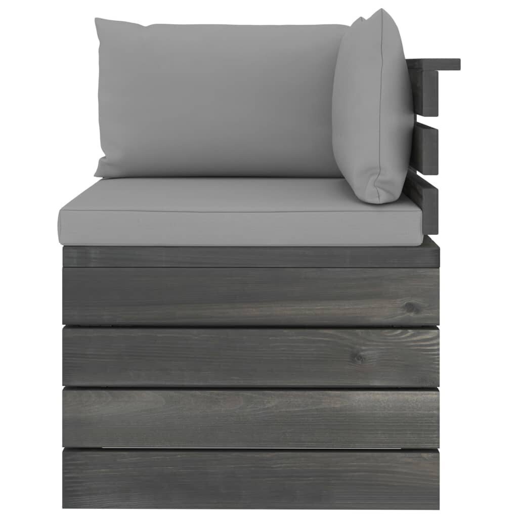 vidaXL 4-vietīgs dārza palešu dīvāns ar matračiem, priedes masīvkoks cena un informācija | Dārza krēsli | 220.lv