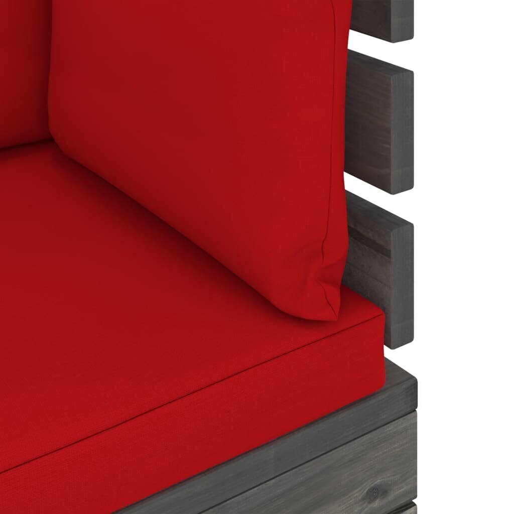 vidaXL 4-vietīgs dārza palešu dīvāns ar matračiem, priedes masīvkoks cena un informācija | Dārza krēsli | 220.lv