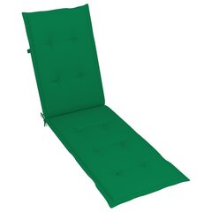 vidaXL atpūtas krēsla matracis, zaļš, (75+105)x50x4 cm цена и информация | Подушки, наволочки, чехлы | 220.lv