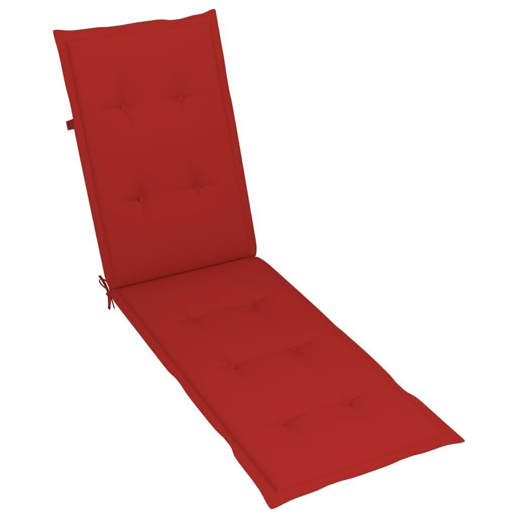 vidaXL atpūtas krēsla matracis, sarkans, (75+105)x50x4 cm цена и информация | Krēslu paliktņi | 220.lv
