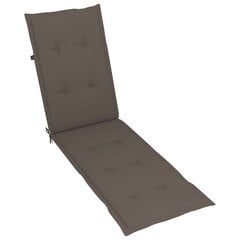 vidaXL atpūtas krēsla matracis, pelēkbrūns, (75+105)x50x4 cm cena un informācija | Krēslu paliktņi | 220.lv