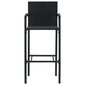 vidaXL bāra krēsli, 4 gab., melna PE rotangpalma cena un informācija | Virtuves un ēdamistabas krēsli | 220.lv
