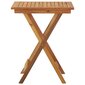 vidaXL saliekams dārza galds, 60x60x75 cm, akācijas masīvkoks cena un informācija | Dārza galdi | 220.lv