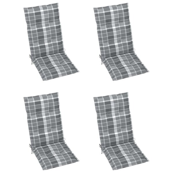 VidaXL dārza krēslu matrači, 4 gab., četrstūru raksts, 120x50x7 cm cena |  220.lv