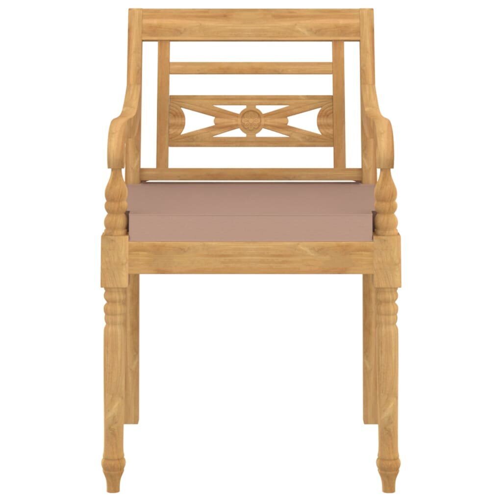 Dārza krēsli ar matračiem vidaXL, 4 gab. цена и информация | Dārza krēsli | 220.lv