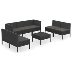 Открытый набор мебели VidaXL, черный цена и информация | Комплекты уличной мебели | 220.lv