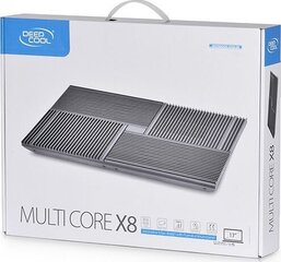 Deepcool Notebook cooler Multicore x8 up to 17" nb, 4x100 мм fan, 2 x USB ports цена и информация | Охлаждающие подставки и другие принадлежности | 220.lv