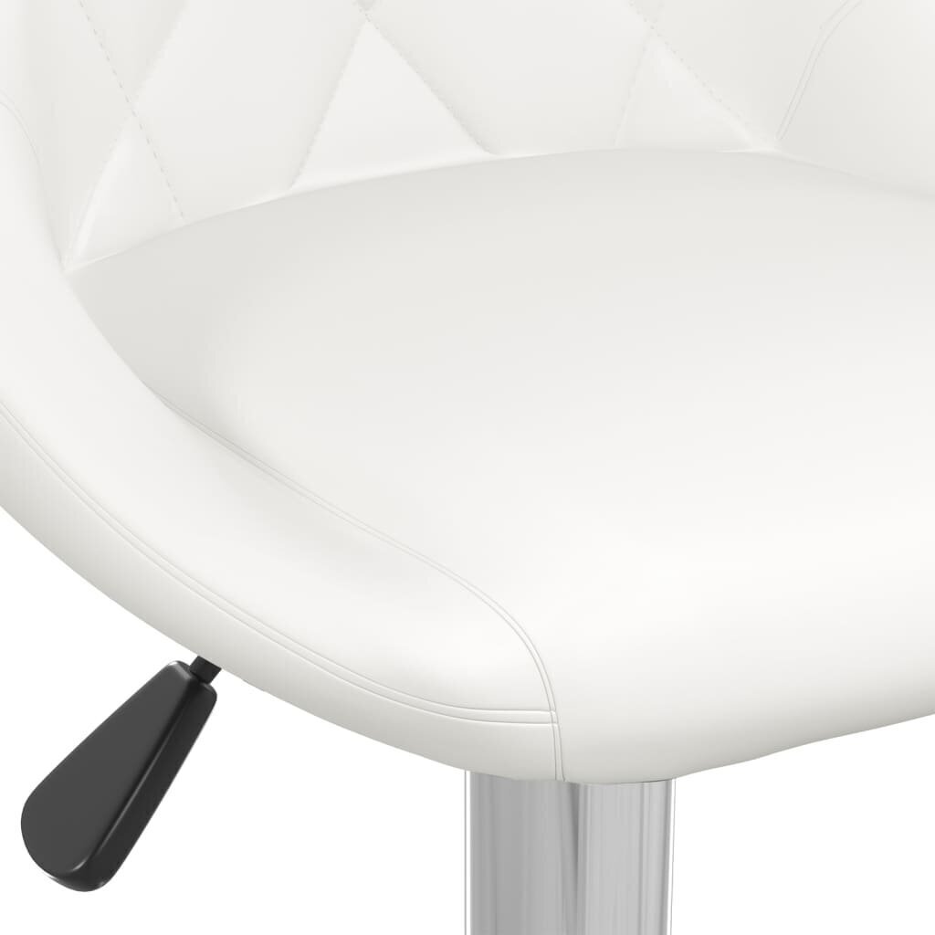 vidaXL bāra krēsli, 2 gab., balta mākslīgā āda цена и информация | Virtuves un ēdamistabas krēsli | 220.lv