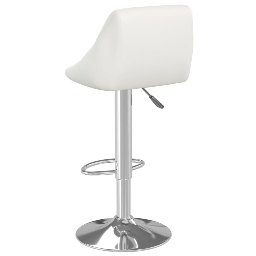 vidaXL bāra krēsli, 2 gab., balta mākslīgā āda цена и информация | Virtuves un ēdamistabas krēsli | 220.lv