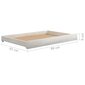 vidaXL izvelkama gulta, 2x(90x200) cm, balta, priedes masīvkoks cena un informācija | Gultas | 220.lv