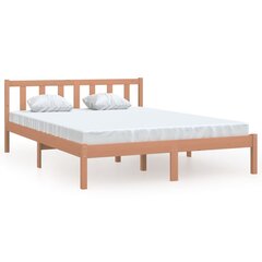 vidaXL gultas rāmis, medus brūns, 160x200 cm, priedes masīvkoks цена и информация | Кровати | 220.lv