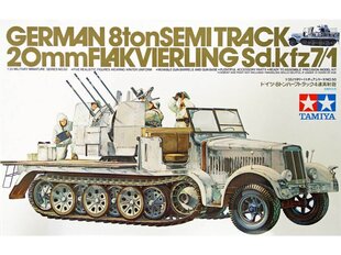 Конструктор Tamiya - German 8 ton Semi Track 20 мм Flakvierling Sd.Kfz 7/1, 1/35, 35050 цена и информация | Конструкторы и кубики | 220.lv