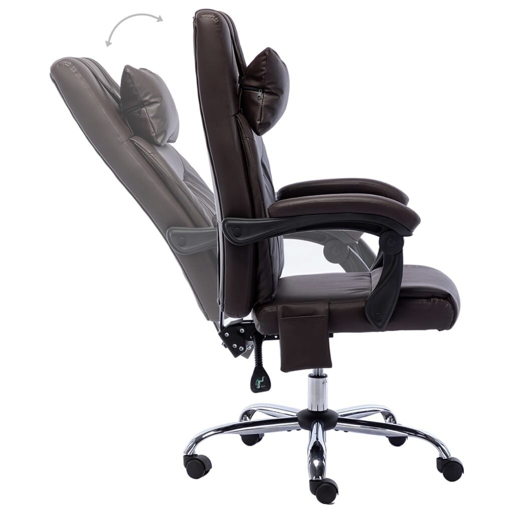 Masāžas biroja krēsls, brūns cena un informācija | Biroja krēsli | 220.lv