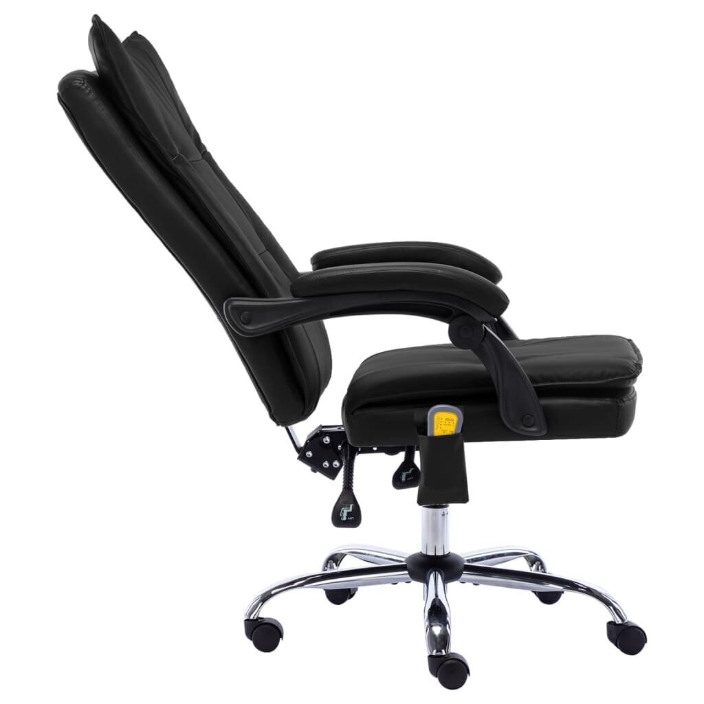 vidaXL Masāžas biroja krēsls, melns цена и информация | Biroja krēsli | 220.lv