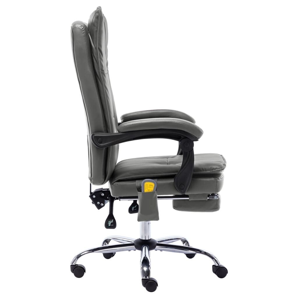 Masāžas biroja krēsls, antracīta krāsa, mākslīgā āda cena un informācija | Biroja krēsli | 220.lv