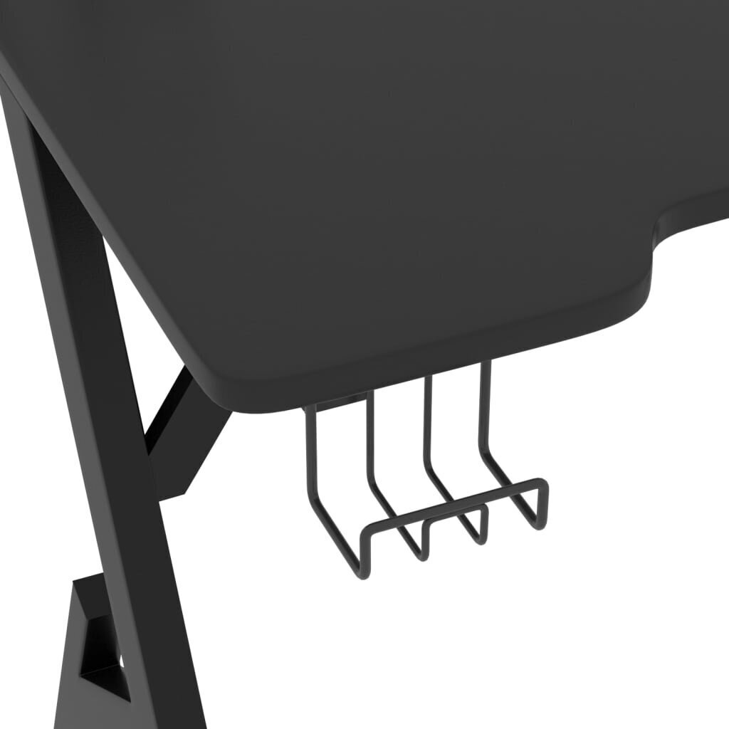 vidaXL datorspēļu galds, Y-formas kājas, melns, 110x60x75 cm cena un informācija | Datorgaldi, rakstāmgaldi, biroja galdi | 220.lv