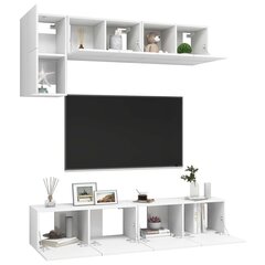 vidaXL 5-daļīgs TV skapīšu komplekts, balts, skaidu plāksne cena un informācija | TV galdiņi | 220.lv
