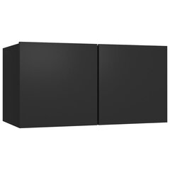 vidaXL 6-daļīgs TV skapīšu komplekts, melns, skaidu plāksne цена и информация | Тумбы под телевизор | 220.lv