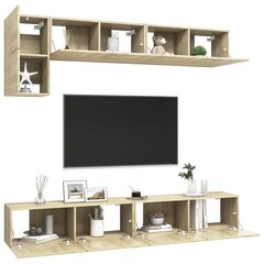 vidaXL 5-daļīgs TV skapīšu komplekts, ozolkoka krāsa, skaidu plāksne cena un informācija | TV galdiņi | 220.lv