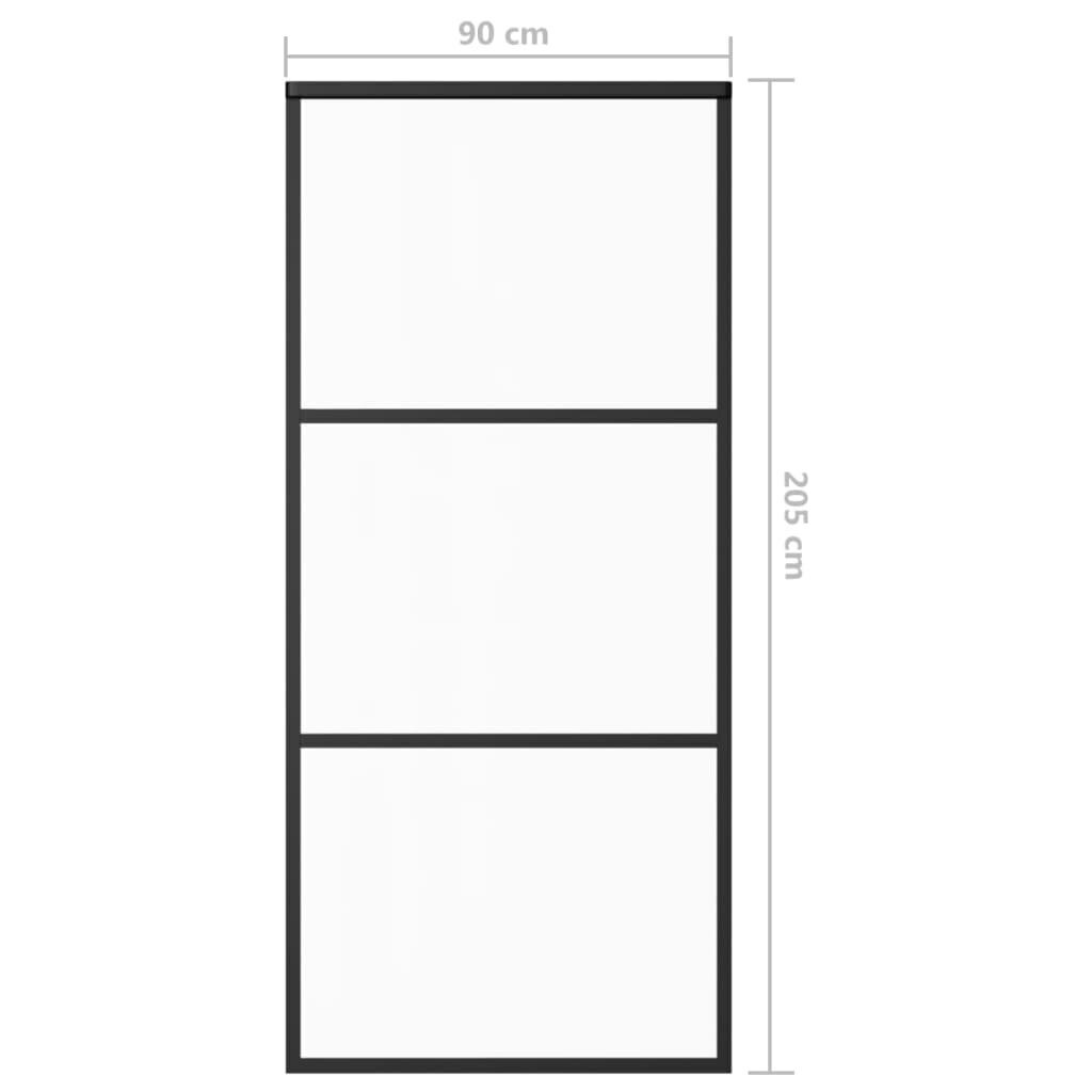 vidaXL bīdāmās durvis ar stiprinājumiem, stikls, alumīnijs, 90x205 cm cena un informācija | Iekšdurvis | 220.lv