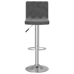 Барные стулья, 2шт., темно-серый, бархат цена и информация | Стулья для кухни и столовой | 220.lv