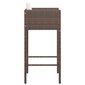 vidaXL bāra krēsli ar matračiem, 2 gab., brūna PE rotangpalma cena un informācija | Virtuves un ēdamistabas krēsli | 220.lv