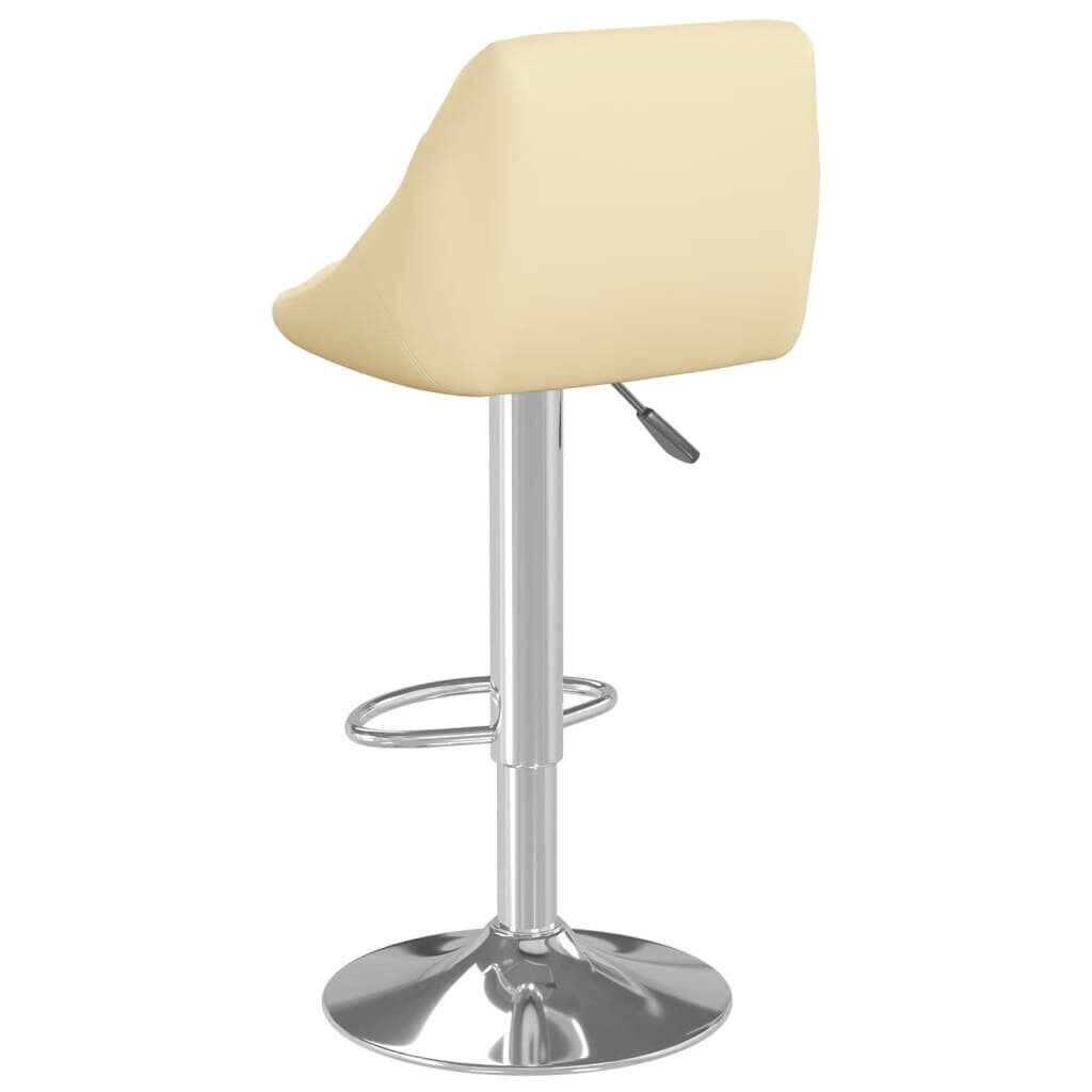 vidaXL bāra krēsli, 2 gab., krēmkrāsas mākslīgā āda цена и информация | Virtuves un ēdamistabas krēsli | 220.lv