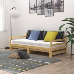 vidaXL izvelkama gulta, priedes masīvkoks, 2x(90x200) cm цена и информация | Кровати | 220.lv