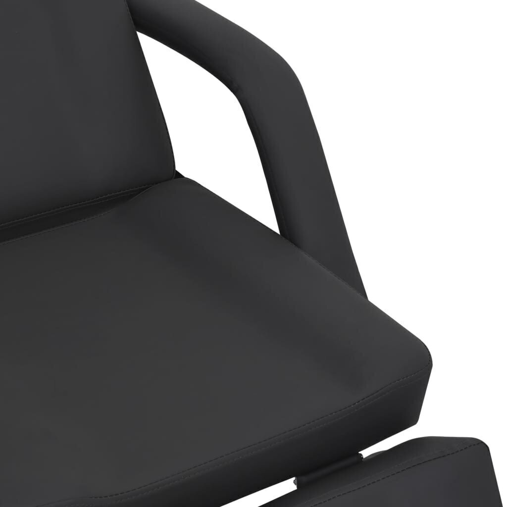 vidaXL procedūru krēsls, mākslīgā āda, melns, 180x62x78 cm cena un informācija | Mēbeles skaistumkopšanas saloniem | 220.lv