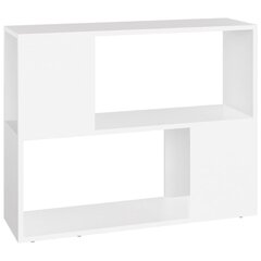 vidaXL TV plaukts, balts, 80x24x63 cm, skaidu plāksne цена и информация | Тумбы под телевизор | 220.lv