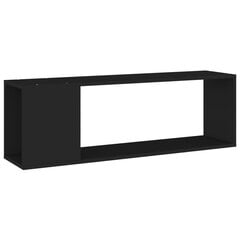 vidaXL TV plaukts, melns, 100x24x32 cm, skaidu plāksne cena un informācija | TV galdiņi | 220.lv