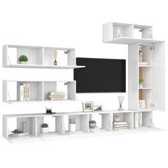 vidaXL 7-daļīgs TV skapīšu komplekts, balts, skaidu plāksne cena un informācija | TV galdiņi | 220.lv