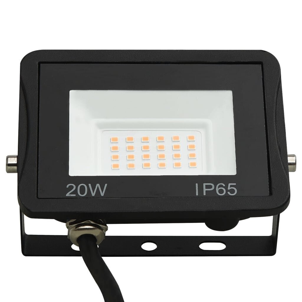 vidaXL LED prožektors, 20 W, silti balta gaisma cena un informācija | Lukturi | 220.lv