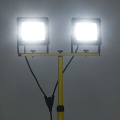 vidaXL LED prožektors ar statīvu, 2x100 W, vēsi balta gaisma цена и информация | Фонарики | 220.lv