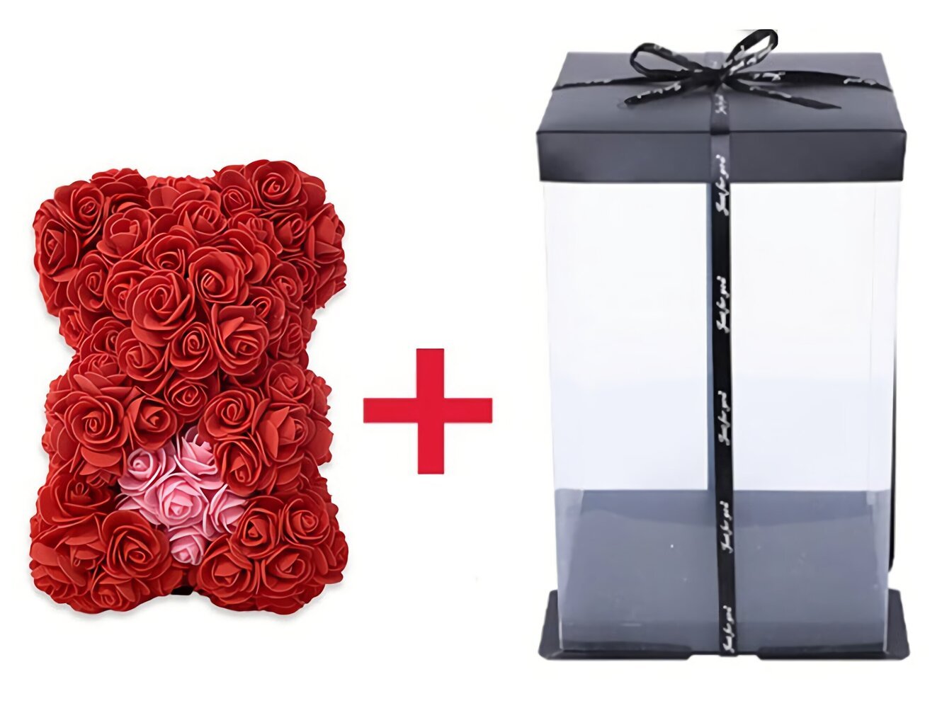 Rožu lācītis 25 cm kārbā, sarkans cena un informācija | Citas oriģinālas dāvanas | 220.lv