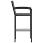 vidaXL bāra krēsli, 2 gab., melna PE rotangpalma cena un informācija | Virtuves un ēdamistabas krēsli | 220.lv