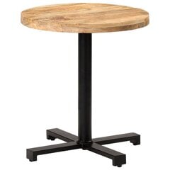 vidaXL bistro galds, Ø70x75 cm, apaļš, neapstrādāts mango koks cena un informācija | Virtuves galdi, ēdamgaldi | 220.lv