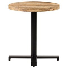 vidaXL bistro galds, Ø70x75 cm, apaļš, neapstrādāts mango koks цена и информация | Кухонные и обеденные столы | 220.lv