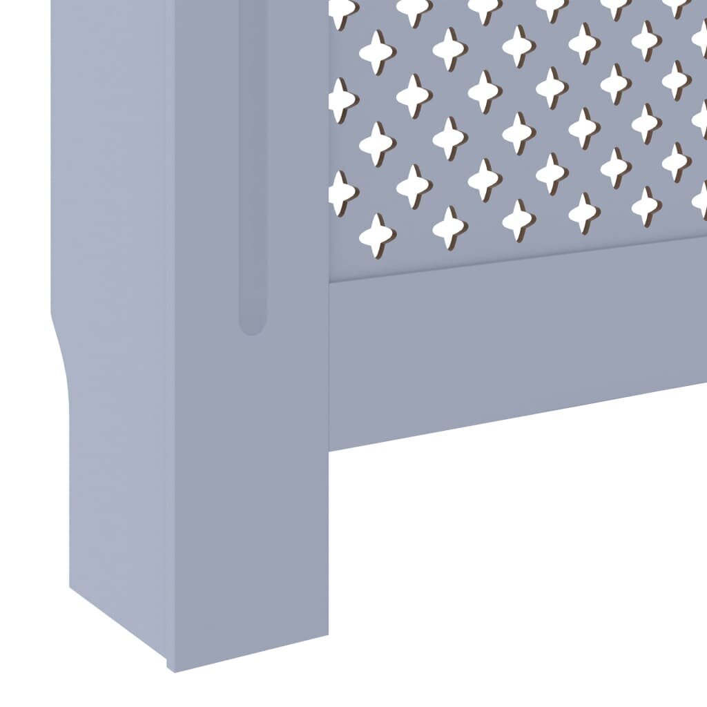 vidaXL radiatora pārsegs, pelēks MDF, 205 cm cena un informācija | Kamīnu un krāšņu aksesuāri | 220.lv