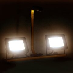 vidaXL LED prožektors ar rokturi, 2x30 W, silti balta gaisma цена и информация | Фонарик | 220.lv