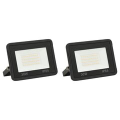 vidaXL LED prožektori, 2 gab., 30 W, vēsi balta gaisma cena un informācija | Lukturi | 220.lv