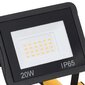 vidaXL LED prožektors ar rokturi, 2x20 W, silti balta gaisma cena un informācija | Lukturi | 220.lv