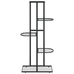 vidaXL 5 līmeņu puķu statīvs, 43x22x98 cm, melns metāls цена и информация | Подставки для цветов, держатели для вазонов | 220.lv