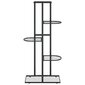 vidaXL 5 līmeņu puķu statīvs, 43x22x98 cm, melns metāls cena un informācija | Ziedu statīvi, puķu podu turētāji | 220.lv