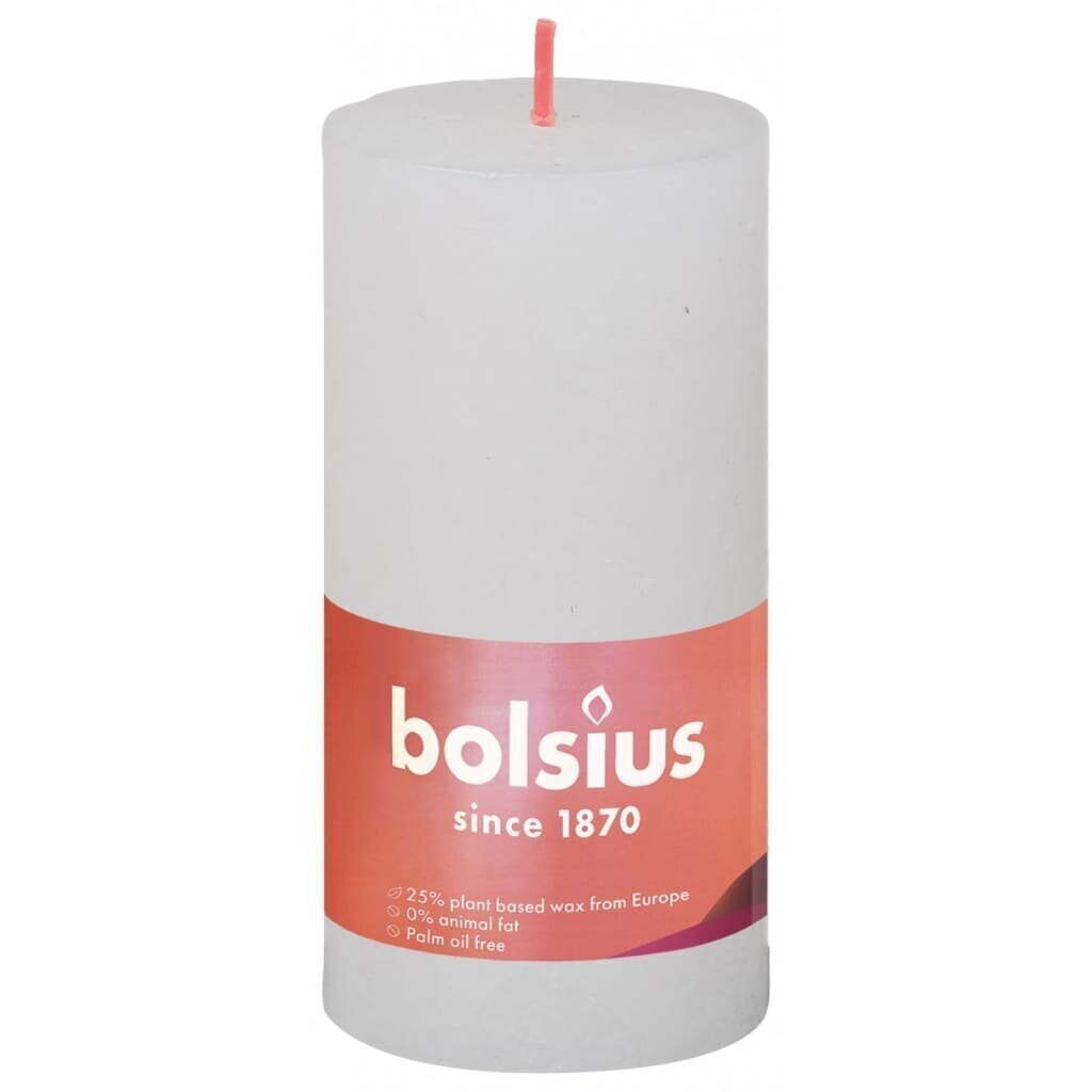 Bolsius cilindriskas sveces Shine, 8 gab., 100x50 mm, mākoņbaltas cena un informācija | Sveces un svečturi | 220.lv