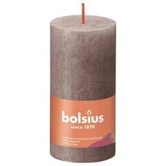 Bolsius cilindriskas sveces Shine, 8 gab., 100x50 mm, pelēkbrūnas cena un informācija | Sveces un svečturi | 220.lv
