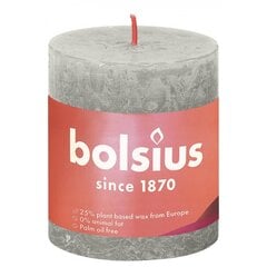 Bolsius cilindriskas sveces Shine, 6 gab., 80x68 mm, smilšpelēkas cena un informācija | Sveces un svečturi | 220.lv