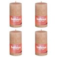 Bolsius cilindriskas sveces Shine, 6 gab., 130x68 mm, dūmakaini rozā