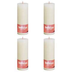 Bolsius cilindriskas sveces Shine, 6 gab., 190x68 mm, mākoņbaltas cena un informācija | Sveces un svečturi | 220.lv