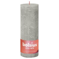 Bolsius cilindriskas sveces Shine, 6 gab., 190x68 mm, smilšpelēkas cena un informācija | Sveces un svečturi | 220.lv